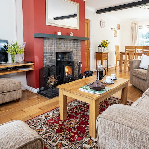 Get a fire roaring in the wood-burner and keep the chill at bay