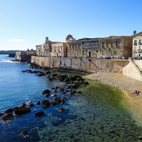 Explore historic Ortigia – the waterfront is beautiful