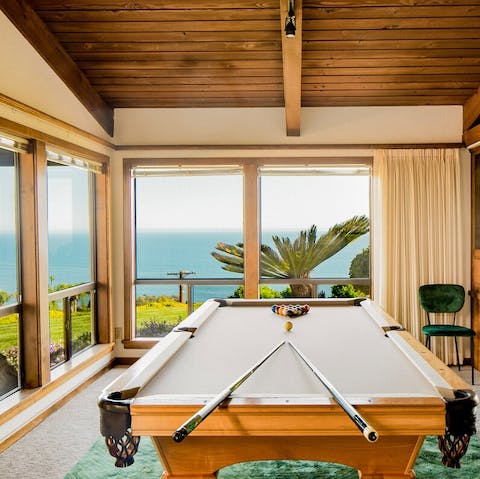 Enjoy a game of pool with a view