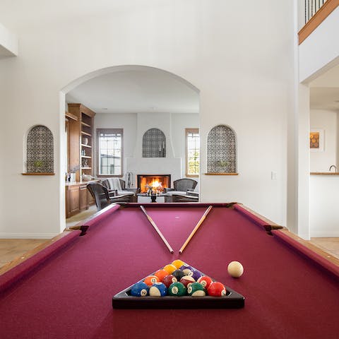 Show off your cue skills on the pool table