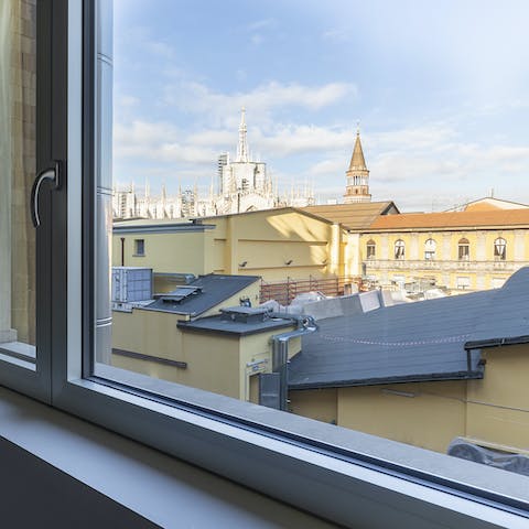 Take in views of the Duomo from your living room's windows