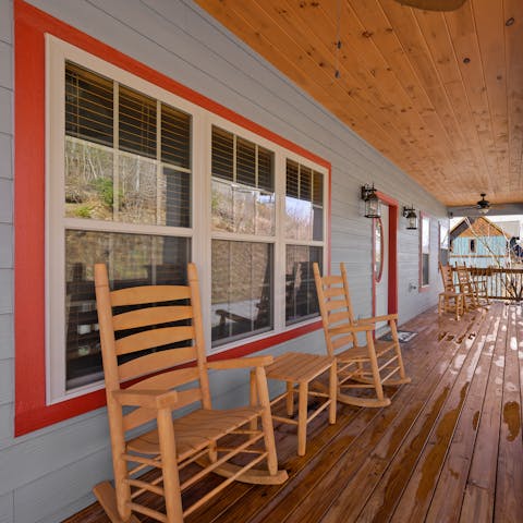 Enjoy a peaceful moment on the quiet front deck