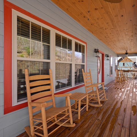 Enjoy a peaceful moment on the quiet front deck
