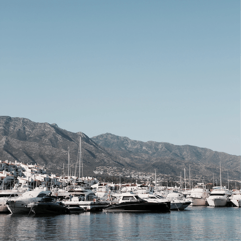 Head into Puerto Banus for the evening, just a short drive or taxi ride away