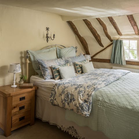 Sleep under the original exposed oak beams