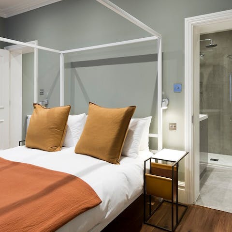 Snuggle up in the bedroom with a handy ensuite