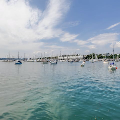 Enjoy a leisurely stroll along Plymouth's harbourfront from your doorstep