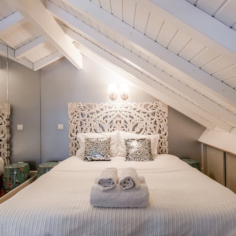 Wake up in the pretty mezzanine bedroom feeling rested and ready for another day of Porto sightseeing