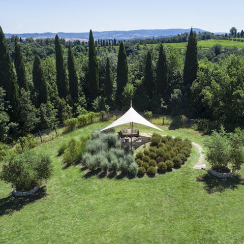 Enjoy this secluded shady spot amongst the grasses