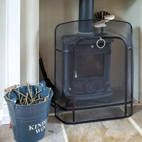 Kindle a fire in the little wood-burning stove when evenings turn chilly