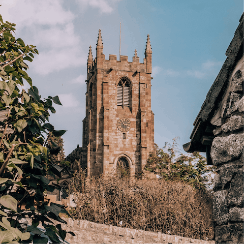 Drive only seven minutes to the Georgian town of Ashbourne to see the St Mary's bell tower