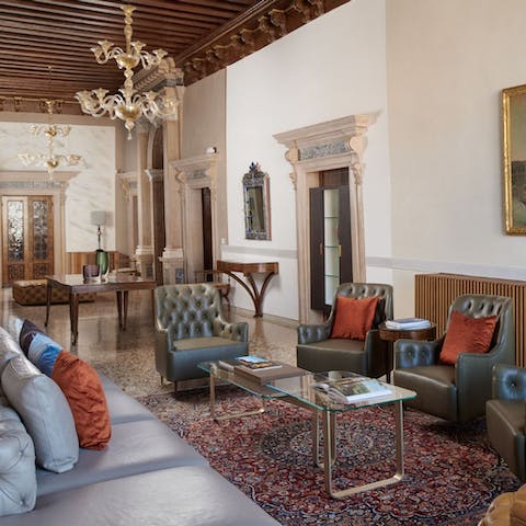 Relax in one of the beautiful living rooms
