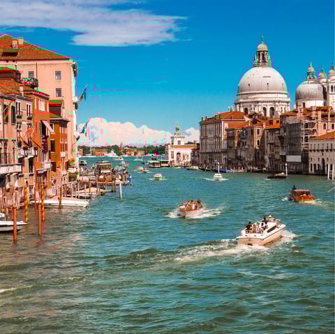 Enjoy your central location, with the majestic Grand Canal outside your windows