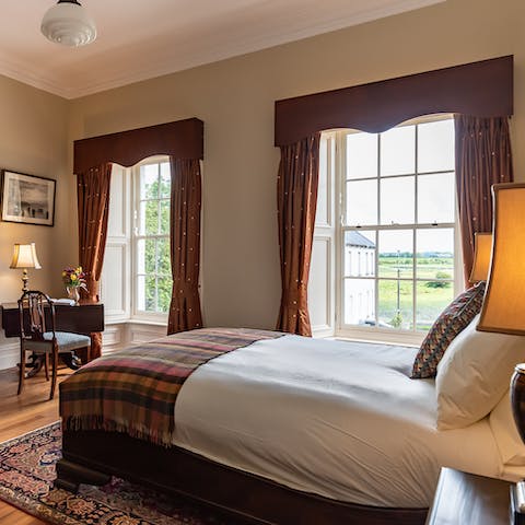 Enjoy restful sleeps in your King size bed but you'll enjoy waking up to that view even more