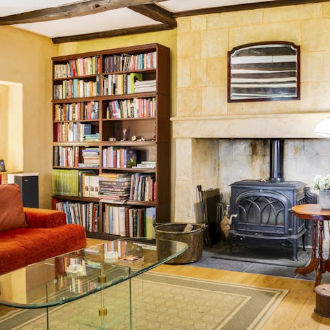 Pick a novel from your host's collection and cosy up by the fire