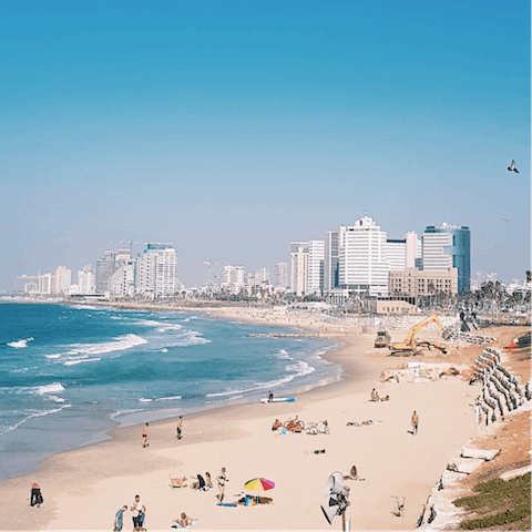 Enjoy the magic of Tel Aviv from the nearby beach  