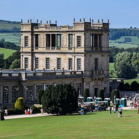 Visit Chatsworth House, a fifteen-minute drive away