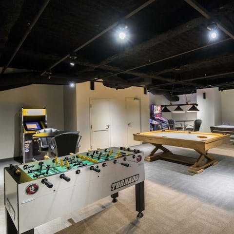 Make new friends and get competitive in the games room