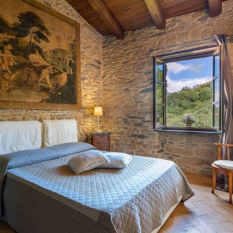 Usher in another gorgeous Italian morning from your charming bedroom