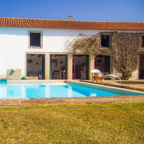 Spend your afternoons splashing around the pool while the Portuguese sun beats down