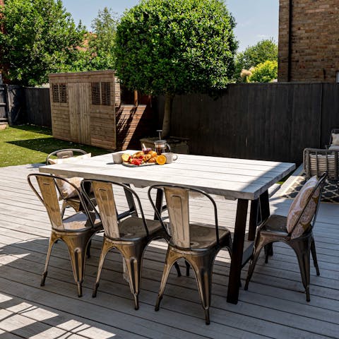 Rustle up something in the kitchen and dine alfresco in the sun