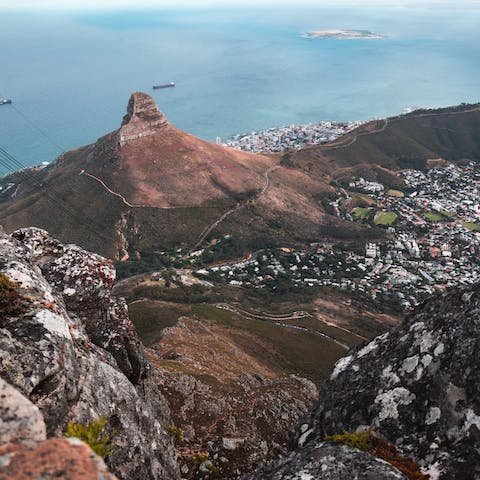 Explore Cape Town's Table Mountain National Park, a ten-minute drive away