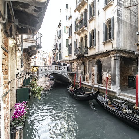 Step out of your front door and onto the iconic canals of Venice