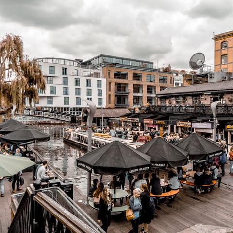 Treat yourself to a bite to eat at Camden Market, a short walk from home