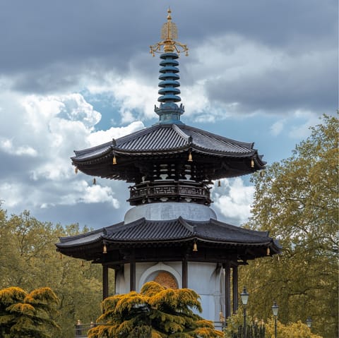 Stroll to nearby Battersea Park or start your day with a jog