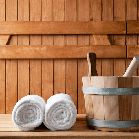 Spend time in the sauna and get that healthy, holiday glow