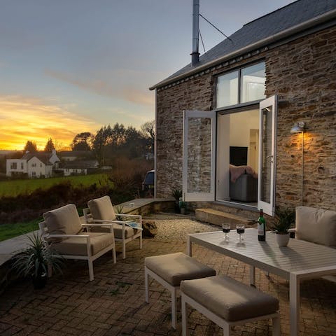 Watch the sunset from your patio with a glass or two of your favourite tipple
