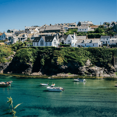 Visit the fishing village of Port Isaac, a ten-minute drive away