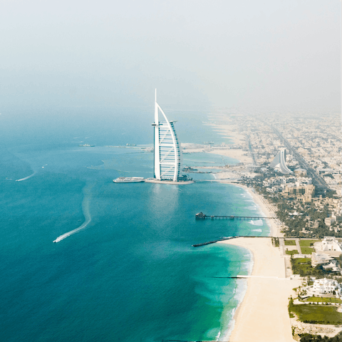 Visit the Jumeirah beaches, just a short drive away