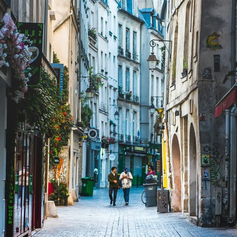Wander into the heart of the Marais – just five-minutes away