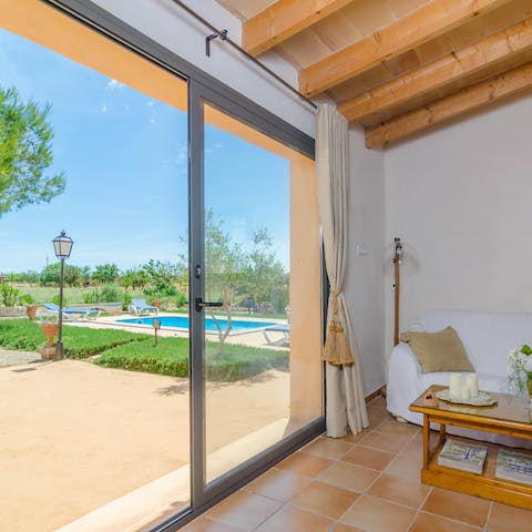 Step out to the private gardens from the separate, second villa