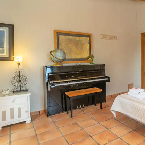 Try your hand at a jaunty tune on the piano in one of the bedrooms