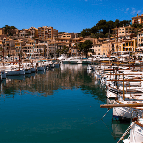 Spend the afternoon on the water – the port city of Soller is just over one hour away