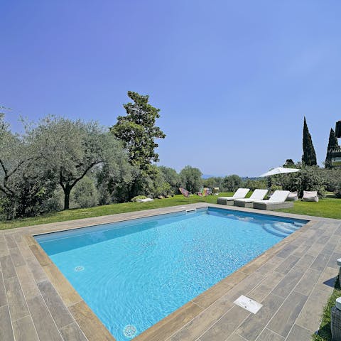 Make the most of the sunshine with a dip in the private pool