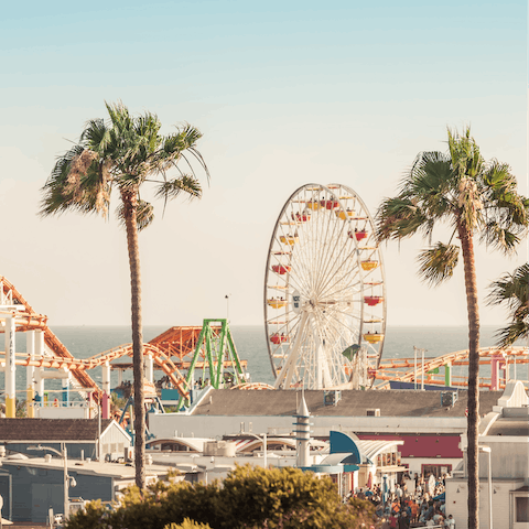 Saddle up and hit the road – Venice Beach and Santa Monica are just a twenty-minute ride away