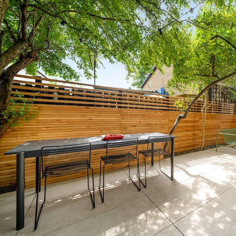 Soak up the sunshine from your private garden and patio
