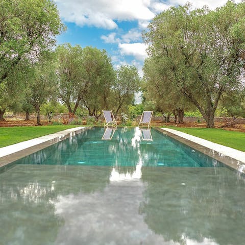 Enjoy a refreshing swim in the pool or lounge poolside in the sun