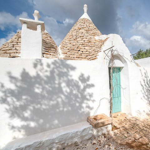 Stay in an authentic Trullo, nestled in the Itria Valley