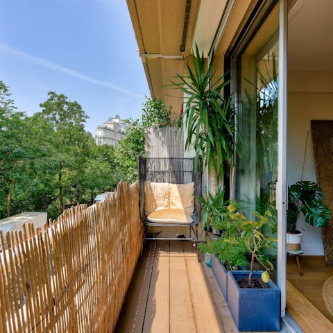 Enjoy the sunshine on the two private balconies