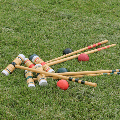 Borrow the host's croquet or badminton set for games out on the lawn