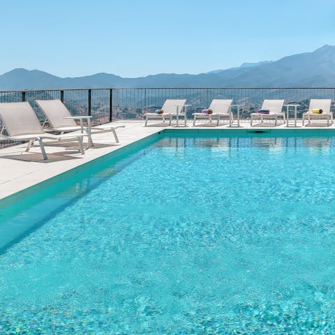 Slip into the crystal clear pool whenever you need a break from the sun