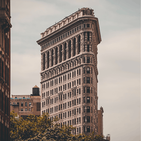 Stay in vibrant Gramercy Park, right around the corner from the Flatiron Building