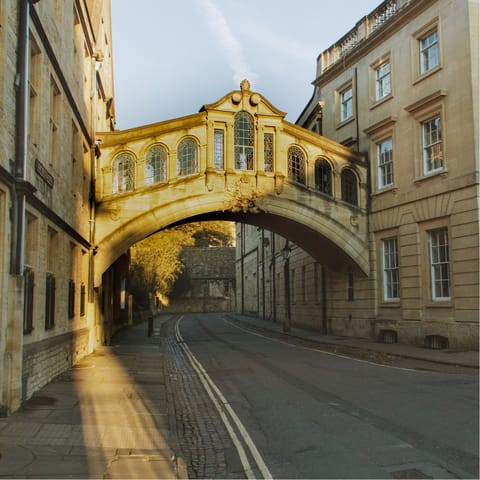 Explore the architecture of Oxford, around a fifteen-minute drive away