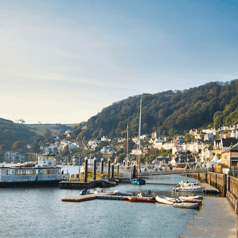 Explore picturesque Dartmouth, a thirteen-minute drive away