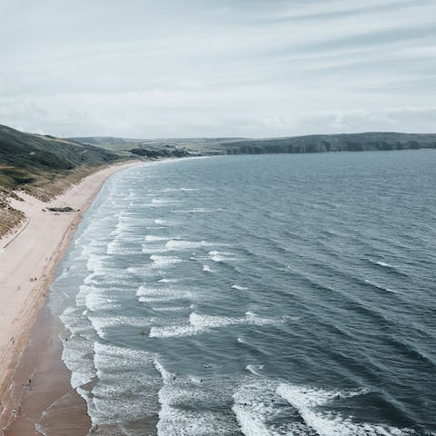 Head down to Blackpool Sands and relax on the beach