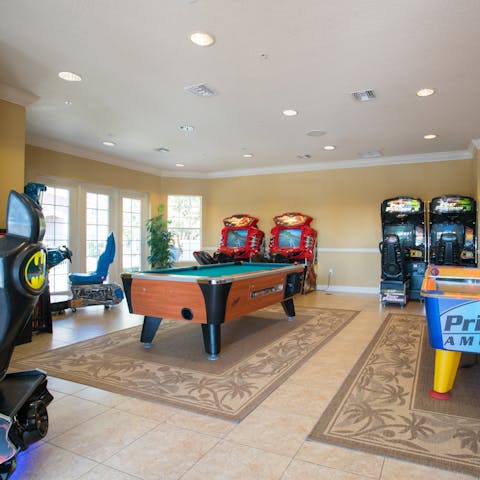 Let the kids hang out in the resort's fully-equipped games room